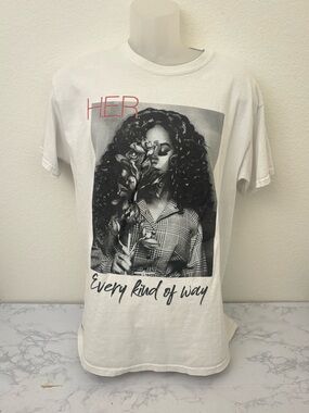 H.E.R When Every Kind Of Way Concert Tour Adult Sz L Music Black T-Shirt Tee